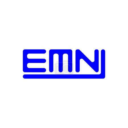 Illustration for EMN letter logo creative design with vector graphic, EMN simple and modern logo. - Royalty Free Image