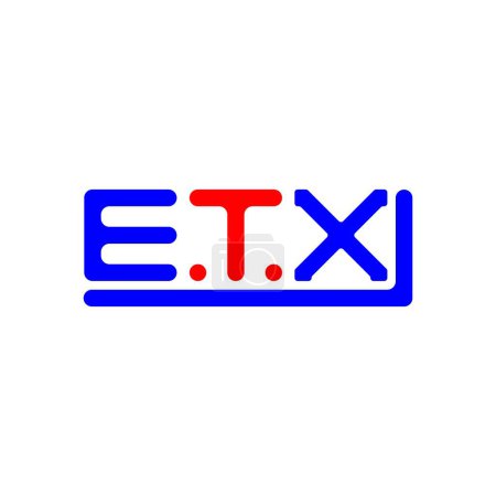 Illustration for ETX letter logo creative design with vector graphic, ETX simple and modern logo. - Royalty Free Image