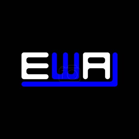 Illustration for EWA letter logo creative design with vector graphic, EWA simple and modern logo. - Royalty Free Image