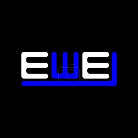 Ilustración de Diseño creativo del logotipo de la carta de EWE con gráfico vectorial, logotipo simple y moderno de EWE. - Imagen libre de derechos