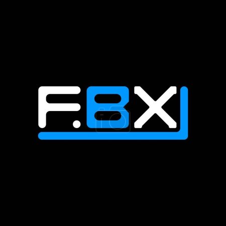 Illustration for FBX letter logo creative design with vector graphic, FBX simple and modern logo. - Royalty Free Image