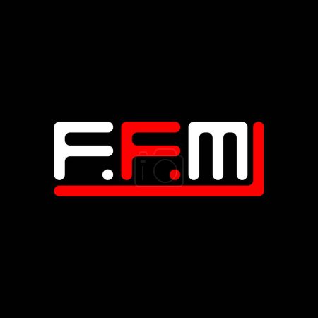 Illustration for FFM letter logo creative design with vector graphic, FFM simple and modern logo. - Royalty Free Image