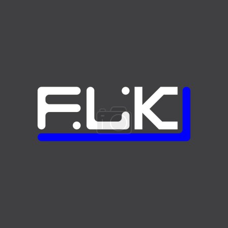 Illustration for FLK letter logo creative design with vector graphic, FLK simple and modern logo. - Royalty Free Image