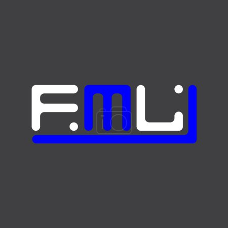 Illustration for FML letter logo creative design with vector graphic, FML simple and modern logo. - Royalty Free Image