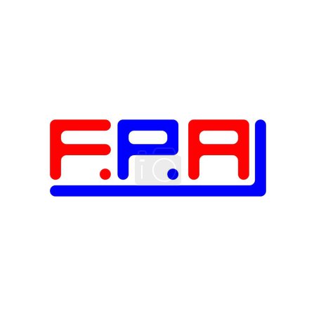 Ilustración de Diseño creativo del logotipo de la letra de FPA con gráfico vectorial, logotipo simple y moderno de FPA. - Imagen libre de derechos
