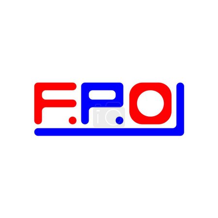 Téléchargez les illustrations : FPO lettre logo design créatif avec graphique vectoriel, FPO logo simple et moderne. - en licence libre de droit