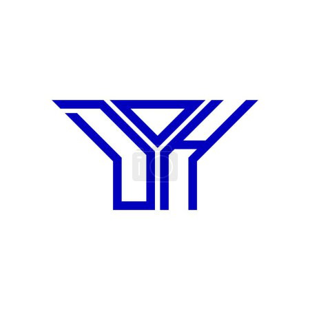 Ilustración de Diseño creativo del logotipo de la letra DOH con gráfico vectorial, logotipo simple y moderno DOH. - Imagen libre de derechos