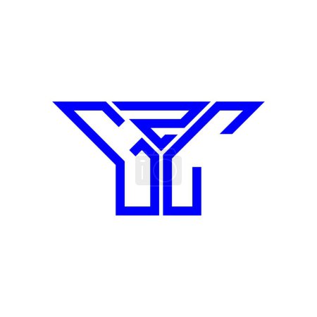Ilustración de Diseño creativo del logotipo de la letra de GZC con gráfico vectorial, logotipo simple y moderno de GZC. - Imagen libre de derechos