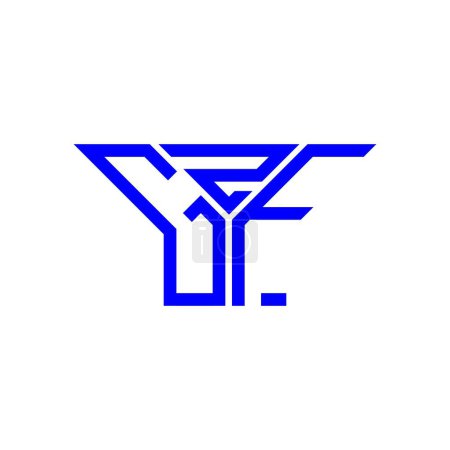 Ilustración de Diseño creativo del logotipo de la letra de GZF con gráfico vectorial, logotipo simple y moderno de GZF. - Imagen libre de derechos
