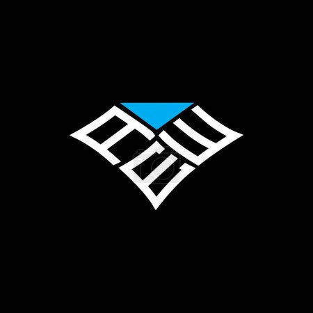 Ilustración de AEW letter logo creative design with vector graphic, AEW simple and modern logo. - Imagen libre de derechos