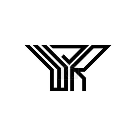 Téléchargez les illustrations : WJR lettre logo design créatif avec graphique vectoriel, WJR logo simple et moderne. - en licence libre de droit