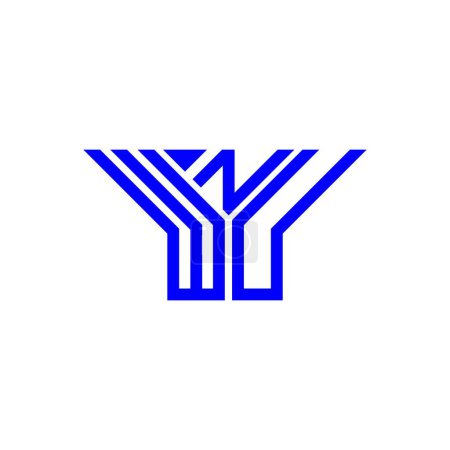 Téléchargez les illustrations : WNU letter logo creative design with vector graphic, WNU simple and modern logo. - en licence libre de droit