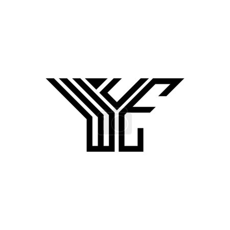 Téléchargez les illustrations : WUE letter logo creative design with vector graphic, WUE simple and modern logo. - en licence libre de droit