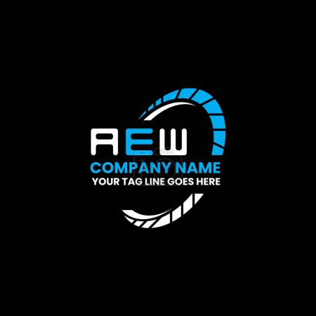 Illustration for AEW letter logo creative design with vector graphic, AEW simple and modern logo. - Royalty Free Image