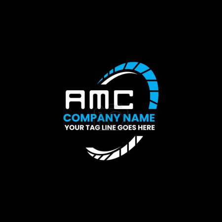 Ilustración de AMC letter logo creative design with vector graphic, AMC simple and modern logo. - Imagen libre de derechos