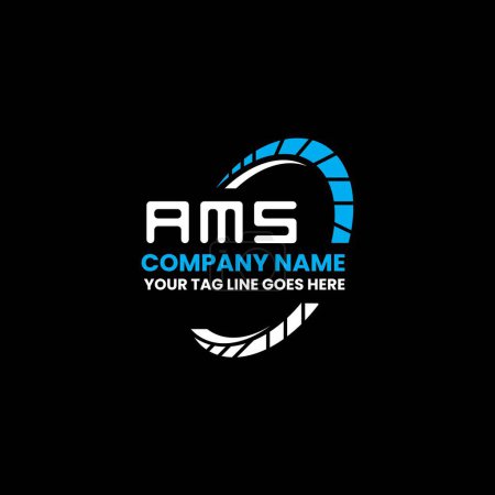 Ilustración de AMS letter logo creative design with vector graphic, AMS simple and modern logo. - Imagen libre de derechos