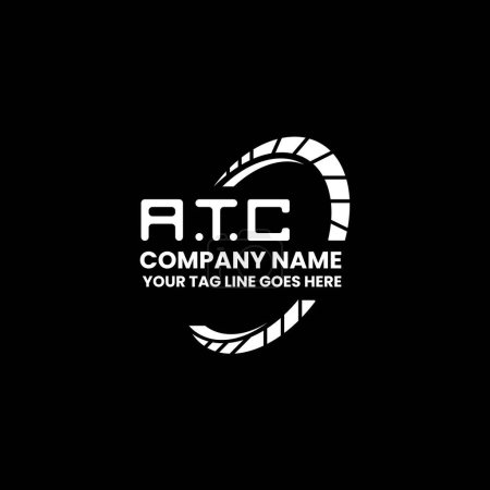 Ilustración de ATC letter logo creative design with vector graphic, ATC simple and modern logo. - Imagen libre de derechos