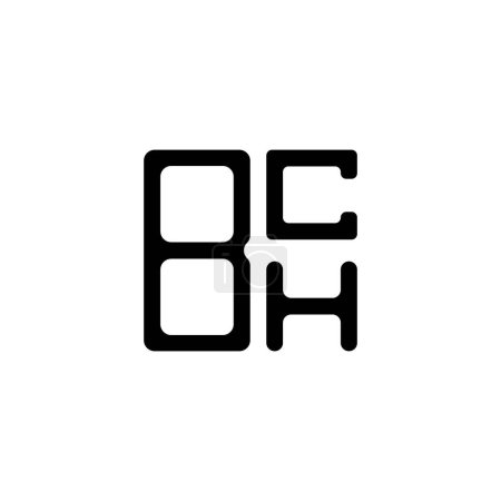 Ilustración de BCH letter logo creative design with vector graphic, BCH simple and modern logo. - Imagen libre de derechos
