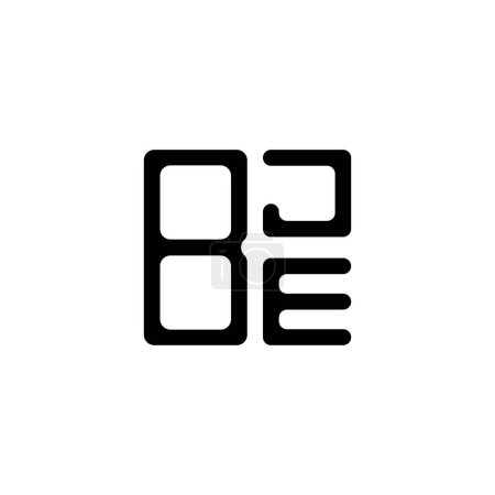 Téléchargez les illustrations : BJE letter logo creative design with vector graphic, BJE simple and modern logo. - en licence libre de droit