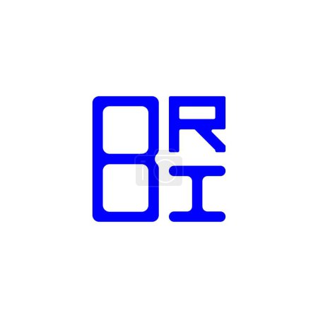 Ilustración de Diseño creativo del logotipo de la letra BRI con gráfico vectorial, logotipo simple y moderno BRI. - Imagen libre de derechos