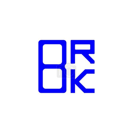 Téléchargez les illustrations : BRK letter logo creative design with vector graphic, BRK simple and modern logo. - en licence libre de droit