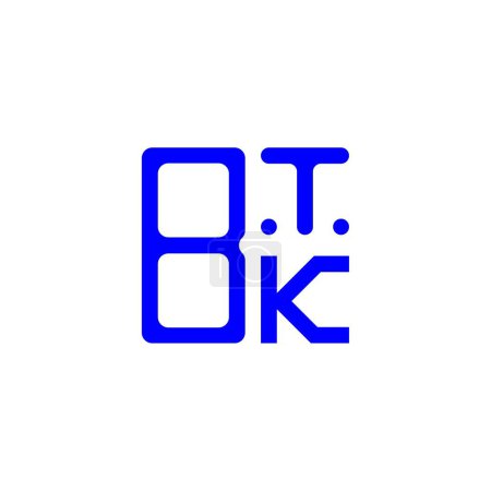 Illustration for BTK letter logo creative design with vector graphic, BTK simple and modern logo. - Royalty Free Image