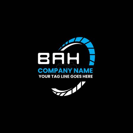 Téléchargez les illustrations : BAH lettre logo design créatif avec graphique vectoriel, logo BAH simple et moderne. BAH design alphabet luxueux - en licence libre de droit