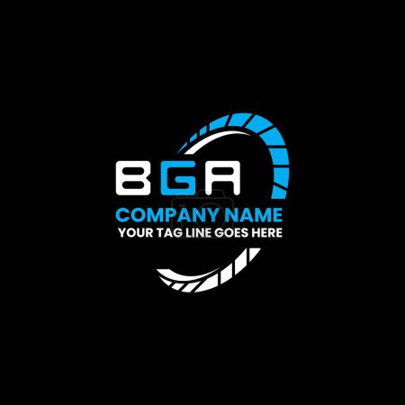 Illustration for BGA letter logo creative design with vector graphic, BGA simple and modern logo. BGA luxurious alphabet design - Royalty Free Image