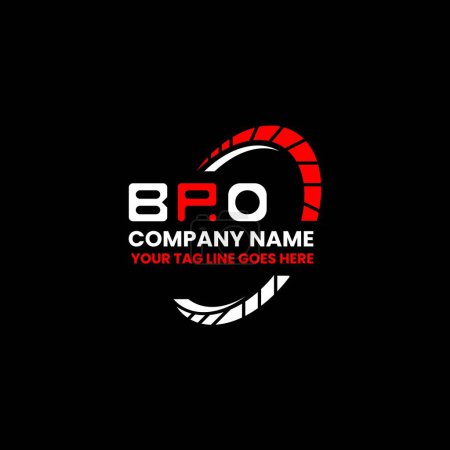 Téléchargez les illustrations : BPO lettre logo design créatif avec graphique vectoriel, BPO logo simple et moderne. BPO design alphabet luxueux - en licence libre de droit