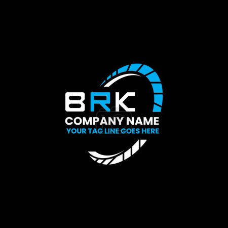 Téléchargez les illustrations : BRK lettre logo design créatif avec graphique vectoriel, BRK logo simple et moderne. BRK design alphabet luxueux - en licence libre de droit
