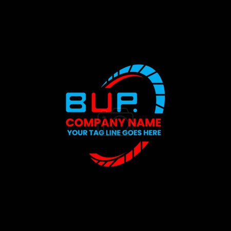 Ilustración de Diseño creativo del logotipo de la letra BUP con gráfico vectorial, logotipo BUP simple y moderno. BUP diseño de alfabeto de lujo - Imagen libre de derechos
