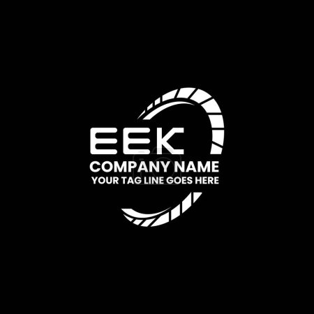 Téléchargez les illustrations : EEK lettre logo design créatif avec graphique vectoriel, EEK logo simple et moderne. EEK design alphabet luxueux - en licence libre de droit
