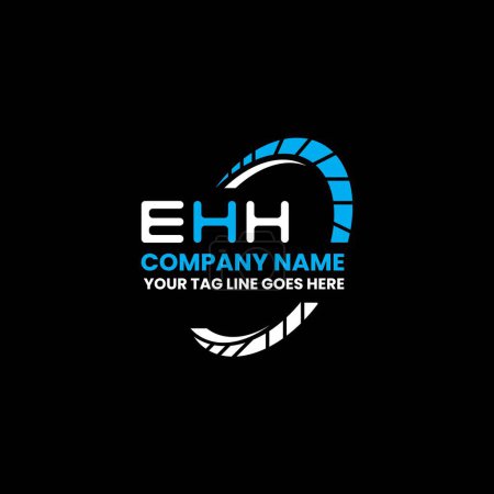 Ilustración de Diseño creativo del logotipo de la letra de EHH con gráfico vectorial, logotipo simple y moderno de EHH. EHH diseño de alfabeto de lujo - Imagen libre de derechos