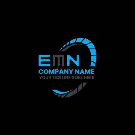 Illustration for EMN letter logo creative design with vector graphic, EMN simple and modern logo. EMN luxurious alphabet design - Royalty Free Image