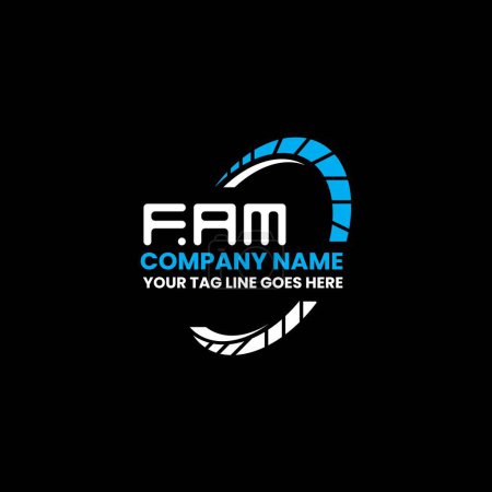 Téléchargez les illustrations : FAM lettre logo design créatif avec graphique vectoriel, FAM logo simple et moderne. FAM design alphabet luxueux - en licence libre de droit