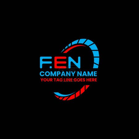 Ilustración de Diseño creativo del logotipo de la letra FEN con gráfico vectorial, logotipo simple y moderno de FEN. FEN diseño de alfabeto de lujo - Imagen libre de derechos