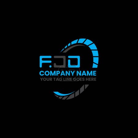Illustration for FJD letter logo creative design with vector graphic, FJD simple and modern logo. FJD luxurious alphabet design - Royalty Free Image
