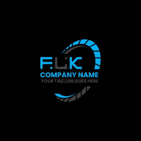 Illustration for FLK letter logo creative design with vector graphic, FLK simple and modern logo. FLK luxurious alphabet design - Royalty Free Image