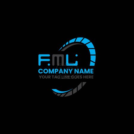 Illustration for FML letter logo creative design with vector graphic, FML simple and modern logo. FML luxurious alphabet design - Royalty Free Image