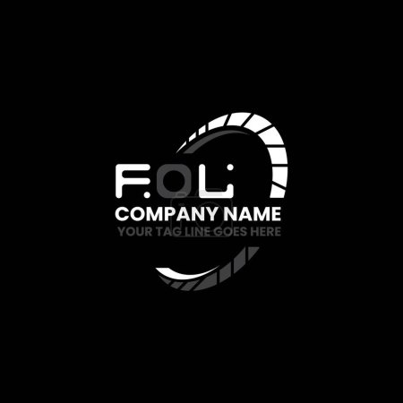 Diseño creativo del logotipo de la letra FOL con gráfico vectorial, logotipo FOL simple y moderno. FOL diseño de alfabeto de lujo  