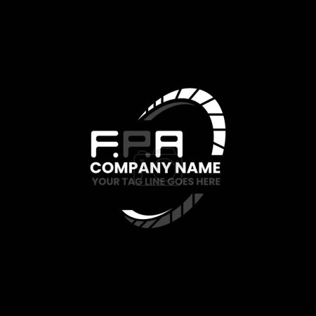 Ilustración de Diseño creativo del logotipo de la letra de FPA con gráfico vectorial, logotipo simple y moderno de FPA. Diseño de alfabeto de lujo FPA - Imagen libre de derechos