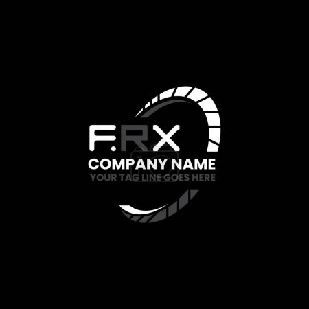 Ilustración de Diseño creativo del logotipo de la letra FRX con gráfico vectorial, logotipo simple y moderno FRX. FRX diseño de alfabeto de lujo - Imagen libre de derechos