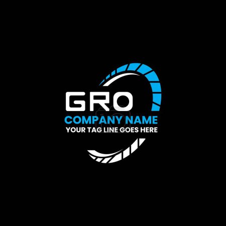 GRO letter logo creative design with vector graphic, GRO simple and modern logo. GRO luxurious alphabet design  