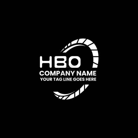 Ilustración de Diseño creativo del logotipo de la carta de HBO con gráficos vectoriales, logotipo simple y moderno de HBO. HBO diseño de alfabeto de lujo - Imagen libre de derechos
