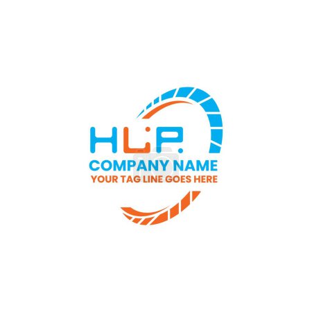 Ilustración de Diseño creativo del logotipo de la letra de HLP con gráfico vectorial, logotipo simple y moderno de HLP. Diseño de alfabeto de lujo HLP - Imagen libre de derechos