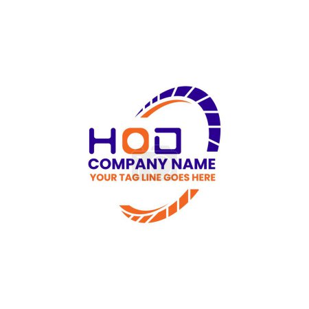 Illustration for HOD letter logo creative design with vector graphic, HOD simple and modern logo. HOD luxurious alphabet design - Royalty Free Image