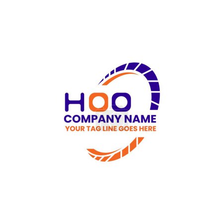 Illustration for HOO letter logo creative design with vector graphic, HOO simple and modern logo. HOO luxurious alphabet design - Royalty Free Image