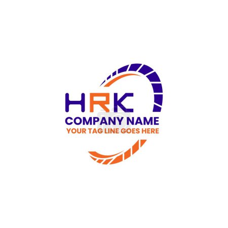 Ilustración de Diseño creativo del logotipo de la letra de HRK con gráfico vectorial, logotipo simple y moderno de HRK. Diseño de alfabeto de lujo HRK - Imagen libre de derechos