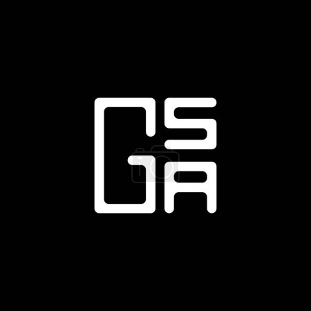 Téléchargez les illustrations : GSA lettre logo vectoriel design, GSA logo simple et moderne. GSA design alphabet luxueux - en licence libre de droit