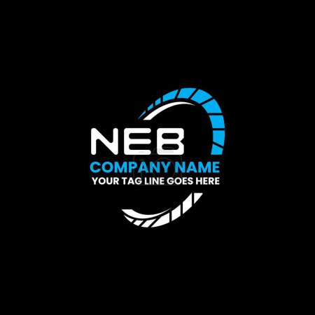 Illustration for NEB letter logo vector design, NEB simple and modern logo. NEB luxurious alphabet design - Royalty Free Image